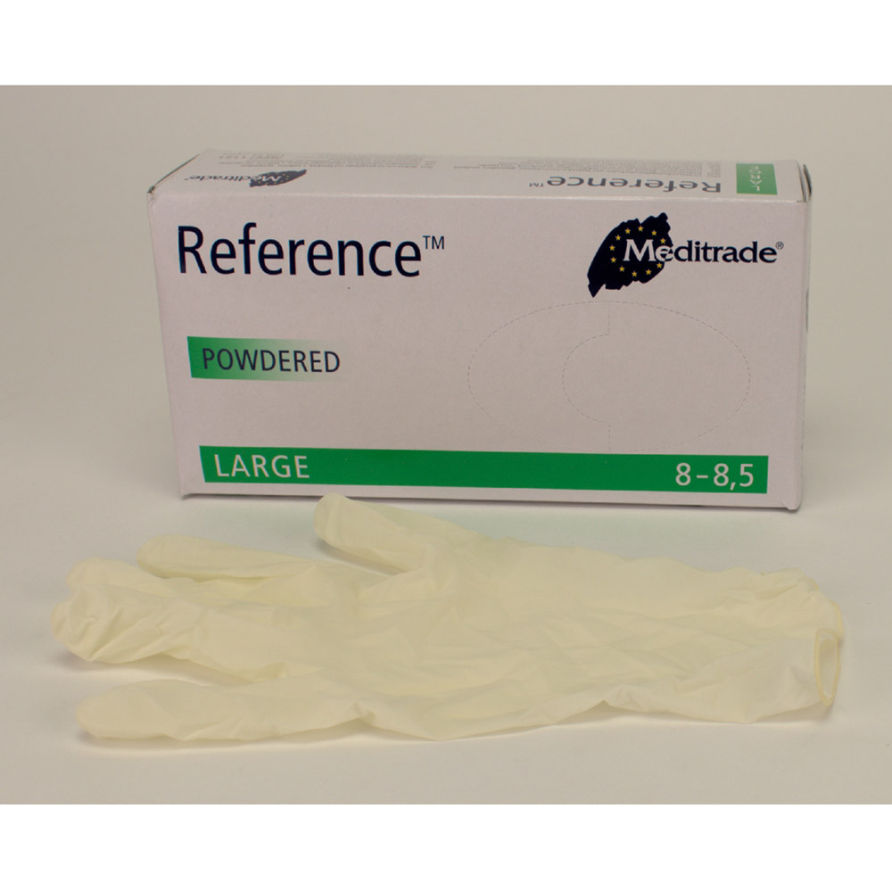 Reference Latexhandske usteril pudret Str. S, 100 stk.