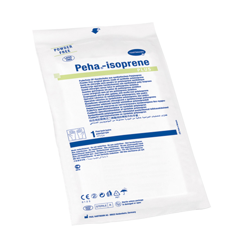 Peha Isoprene Plus handske pudderfri steril Str. 7,5, 50 par