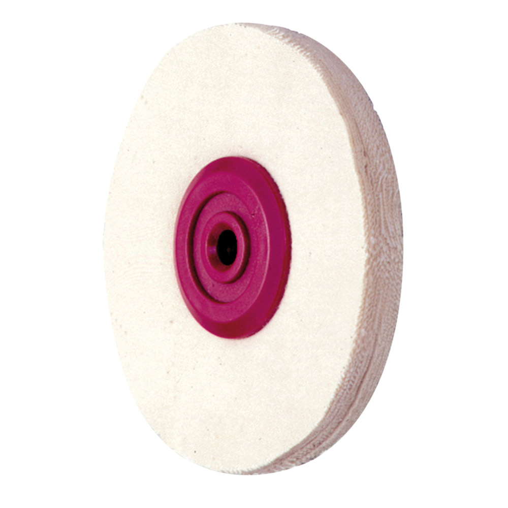 Flannel poleringssvamp med plastikkerne 100 mm, stk.