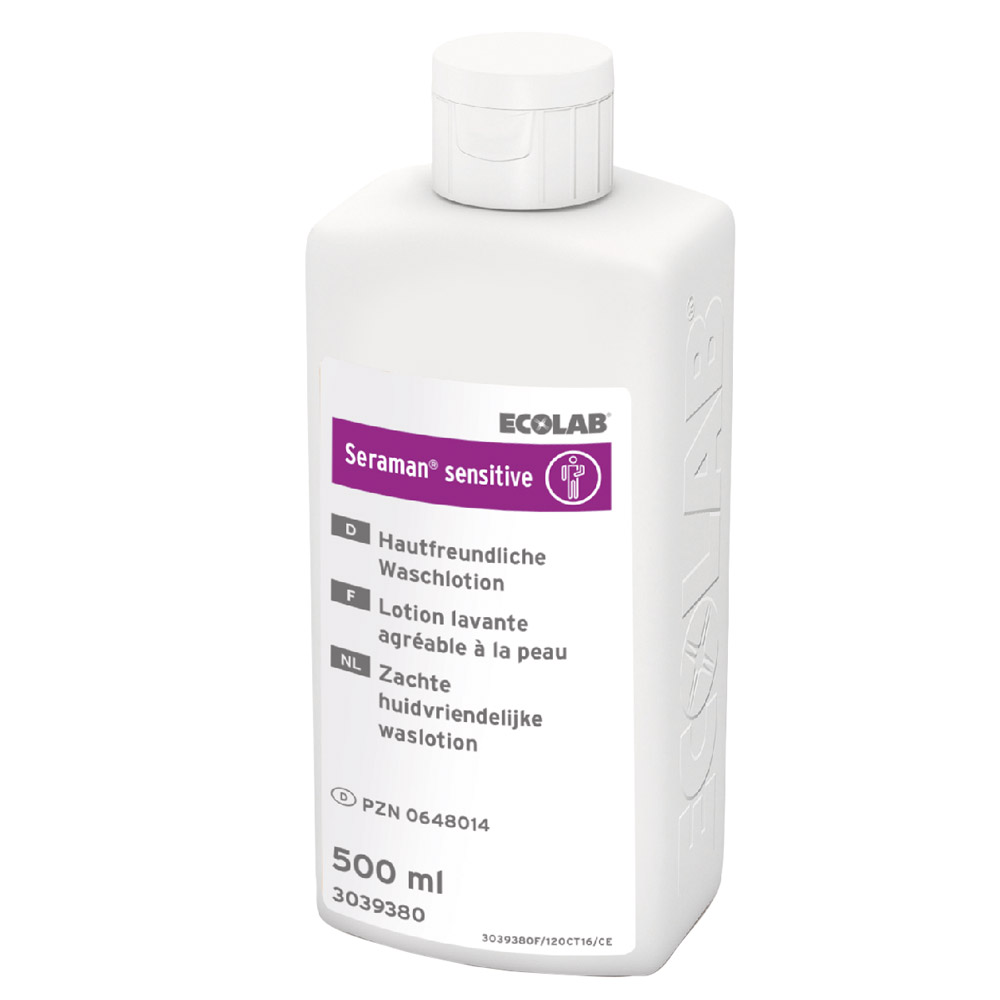 Seraman Sensitive Vaskelotion, 500 ml flaske