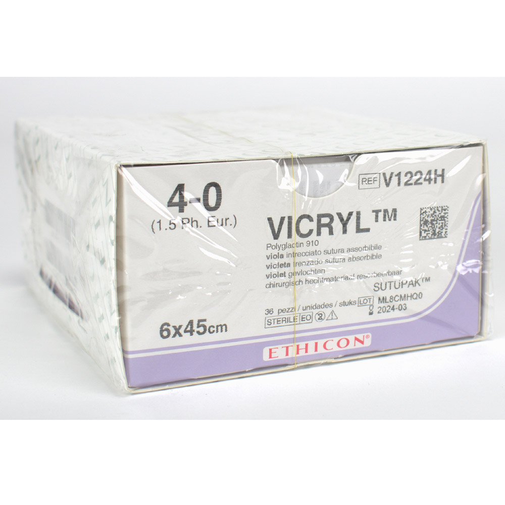 Vicryl Plus violet Sutupack 4-0/EP1,5 6x0,45, 36 stk.