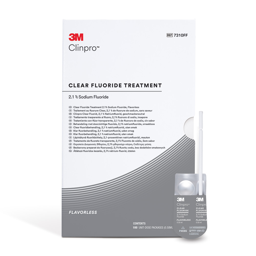 Clinpro Clear Fluorid Neutral L-Pop, 100 x 0,5 ml pakke