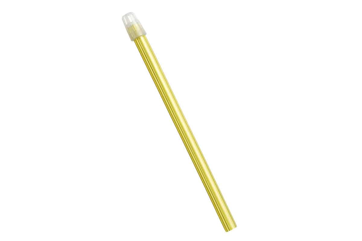 TOP FLEX PLUS spytopsuger 145 mm aftagelig hætte gul, pakke med 100 stk.