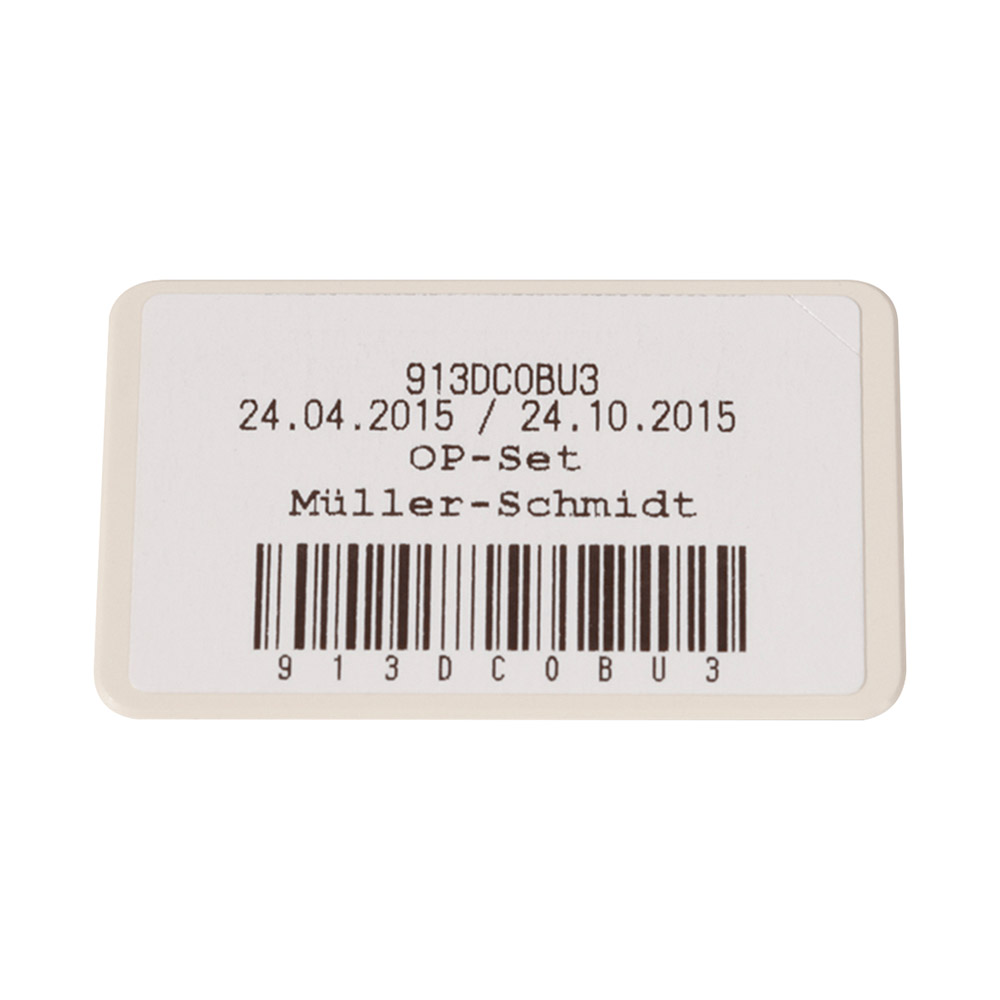 Barcode-skilte MELAstore Box hvid, 10 stk.