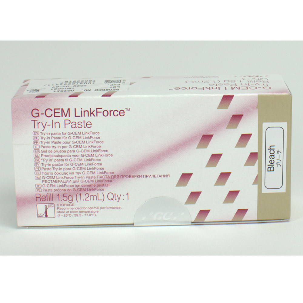 G-CEM Try-In-Paste 1,2 ml Bleach, 1,5 g sprøjte