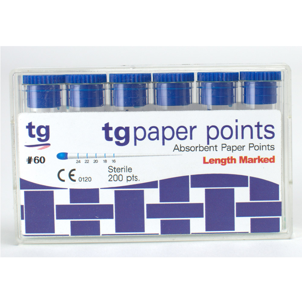 tg AbsorbentPaper Points Størrelse 60 blå, 200 stk.