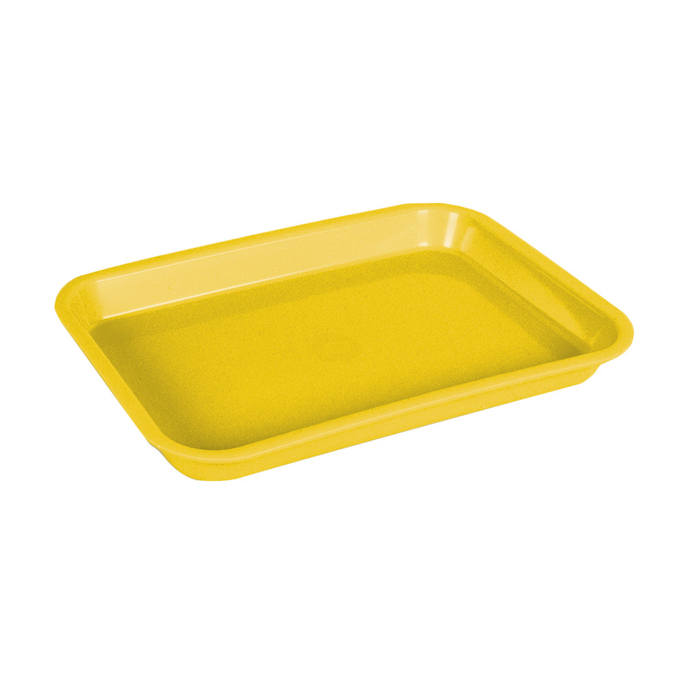Mini-bakke uden inddeling neon gul, stk.
