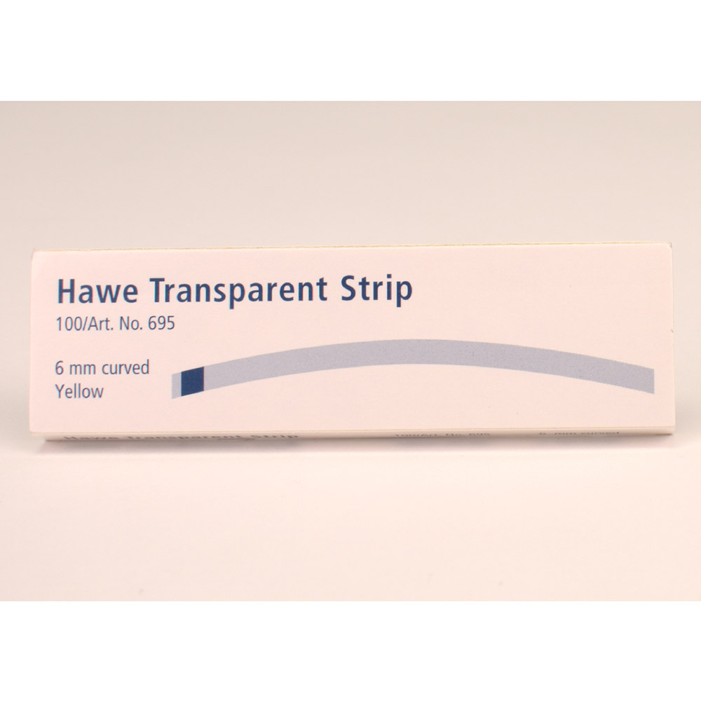 Transparent bøjede strimler 6 mm 695, 100 stk.
