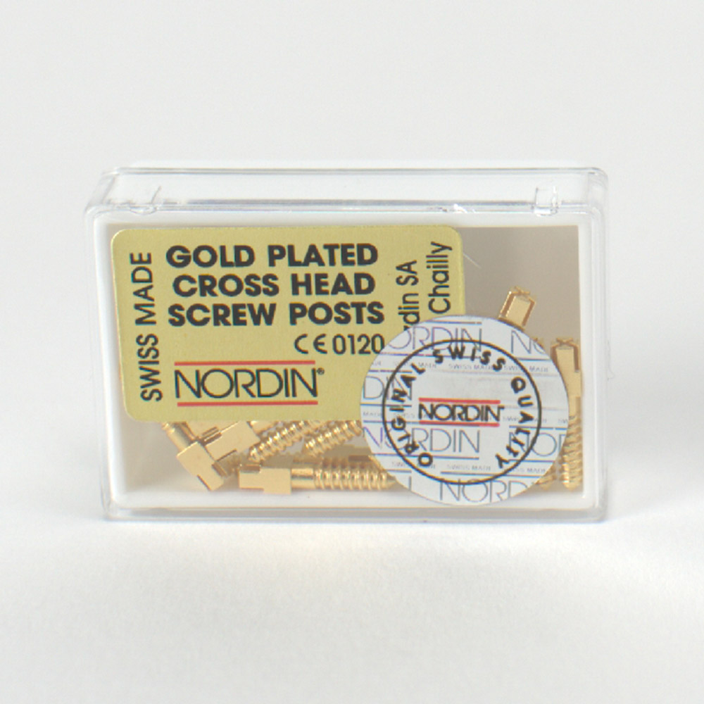 Guld rodskaft Crosshead M4, 12 stk.