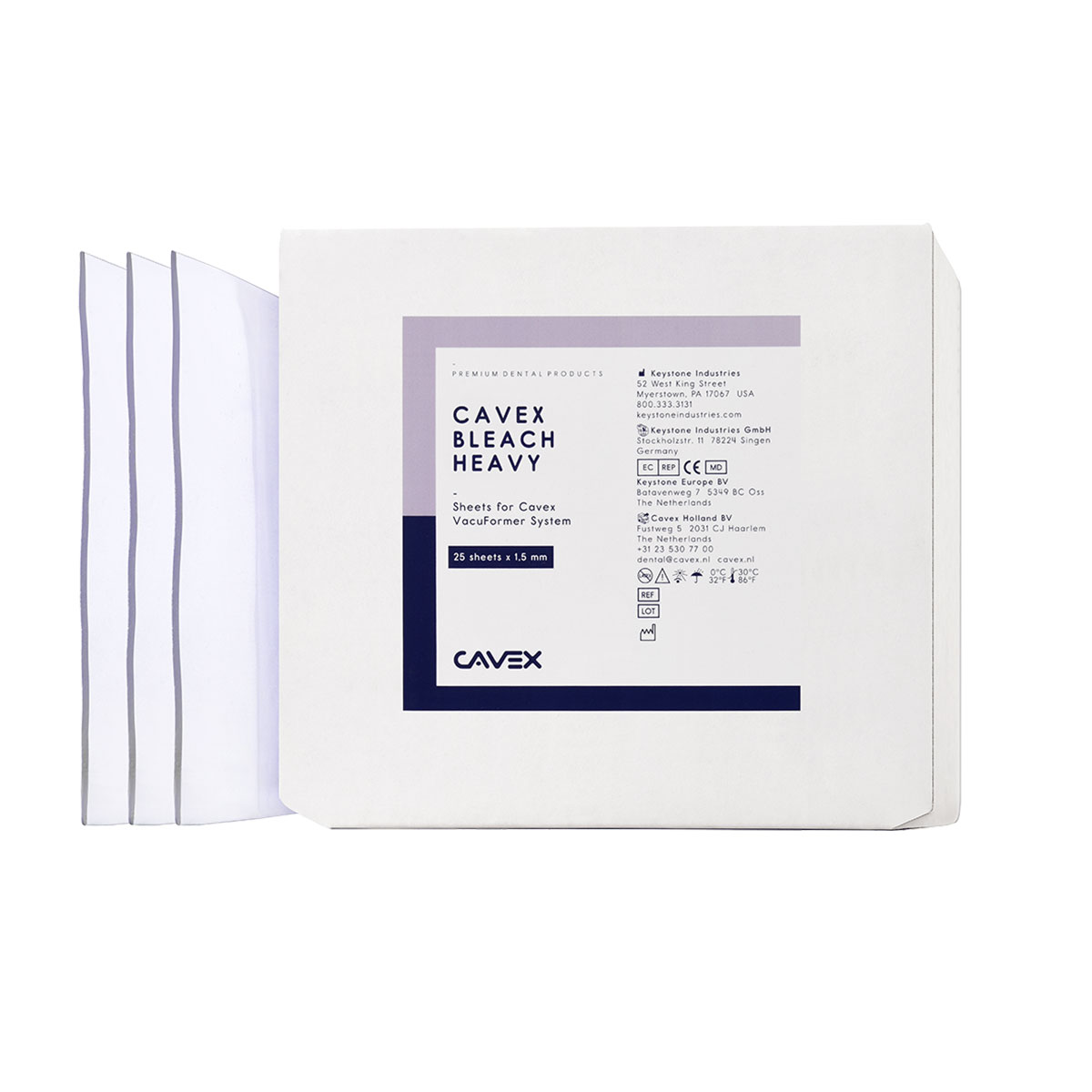 Cavex Vf blegemiddel heavy 125 x 125 mm 1,20 mm, 25 stk.