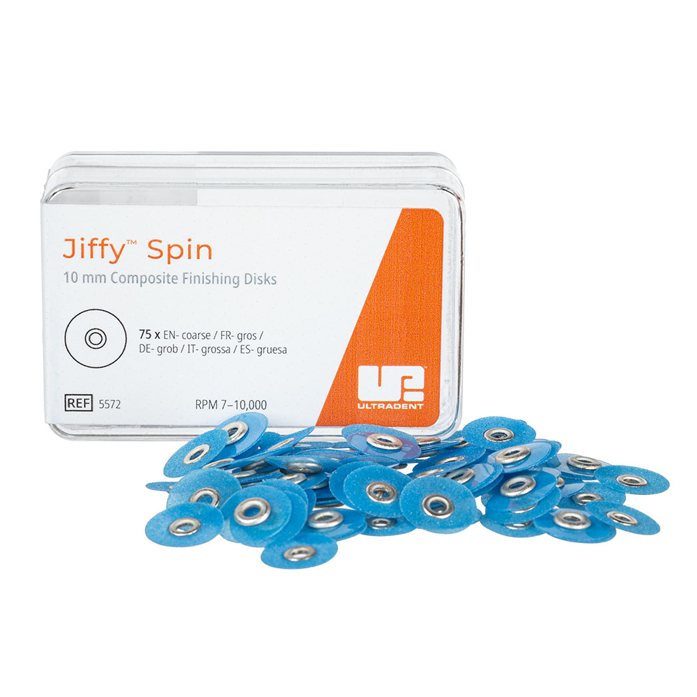 Jiffy Spin Disk 10 mm grov blå, 75 stk.