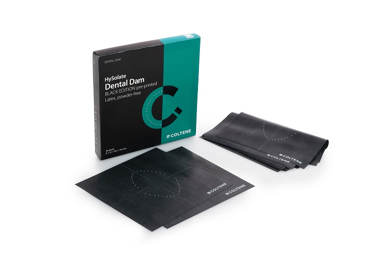 HySolate Latex Dental Dam Sort stærk 152 x 152 mm trykt, 36 stk.