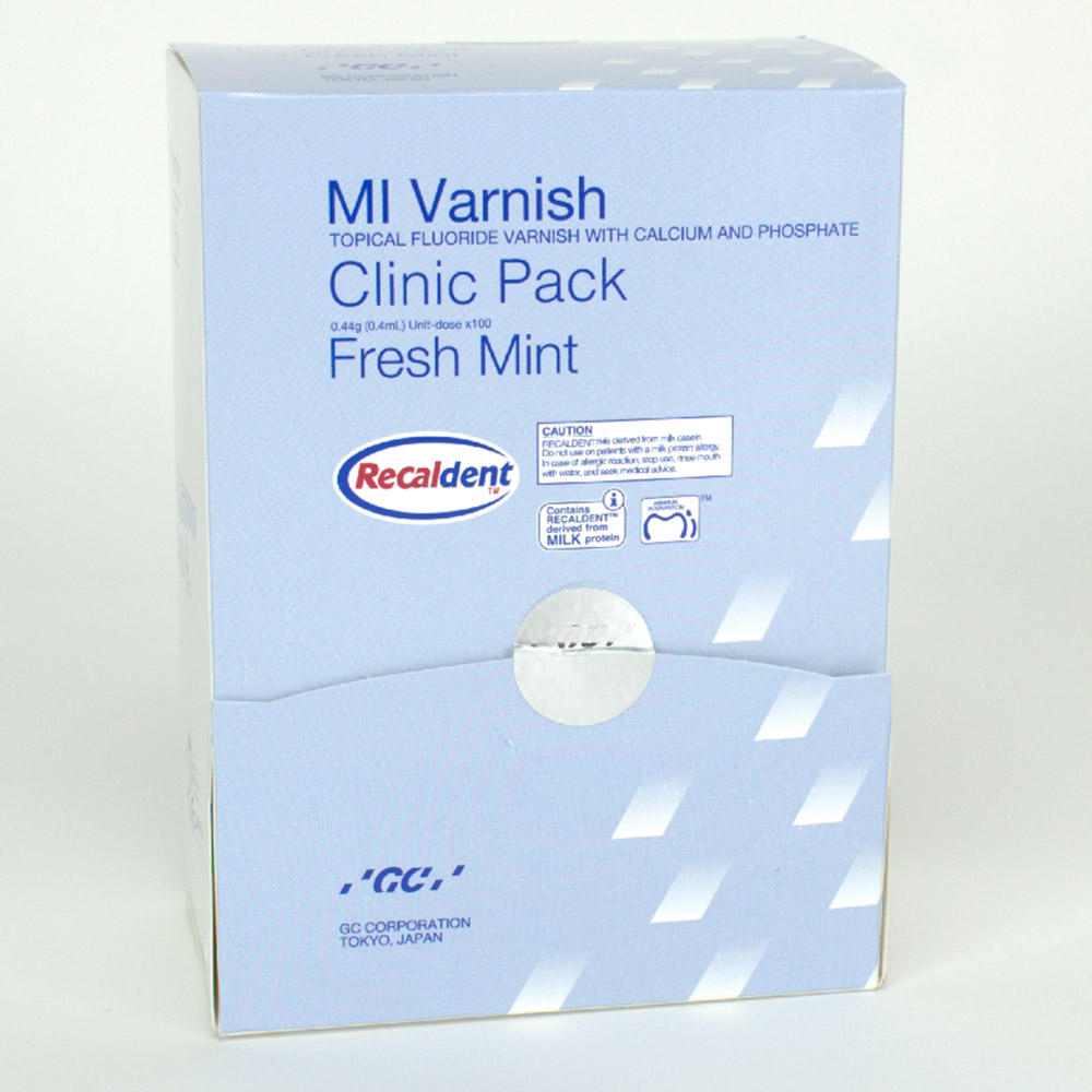 MI Varnish Mint, 100 x 0,4 ml + 100 børster