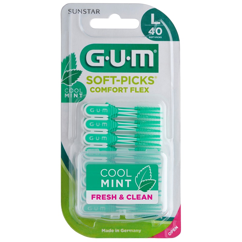 GUM Soft-Picks MINTY large, 40 stk.