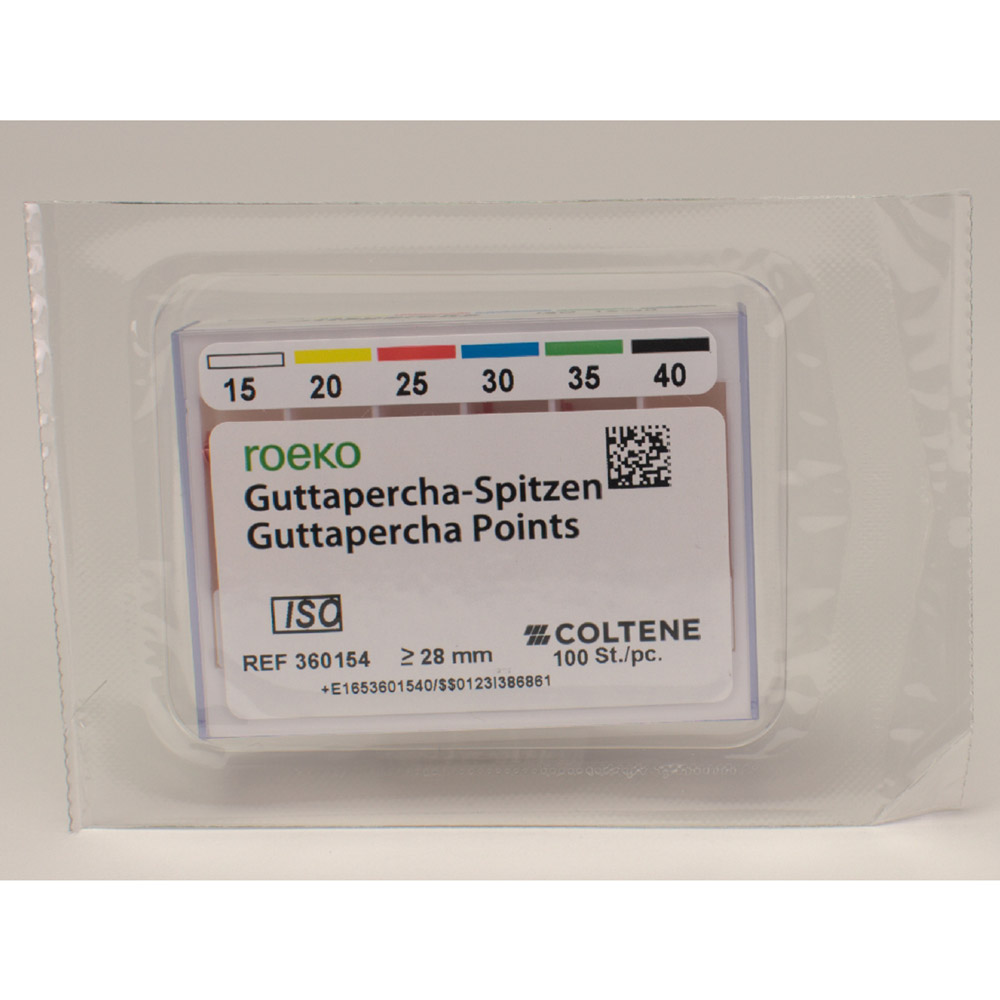 Guttaperchapidser pink 15-40, 100 stk.