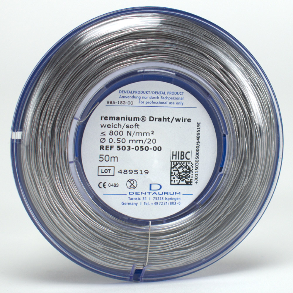 Remanium tråd blød 0,50 mm, 50 m