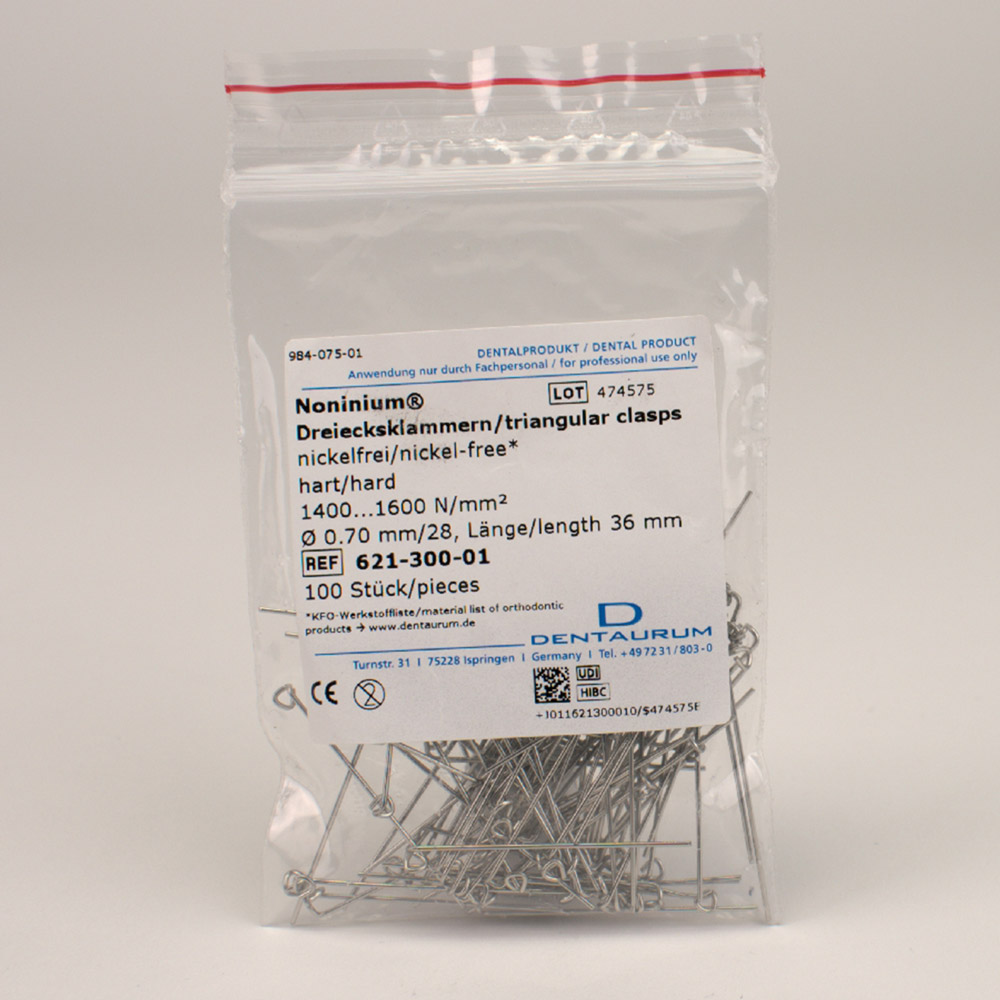 Trekantklammer Nonium 0,7/36mm, pakke
