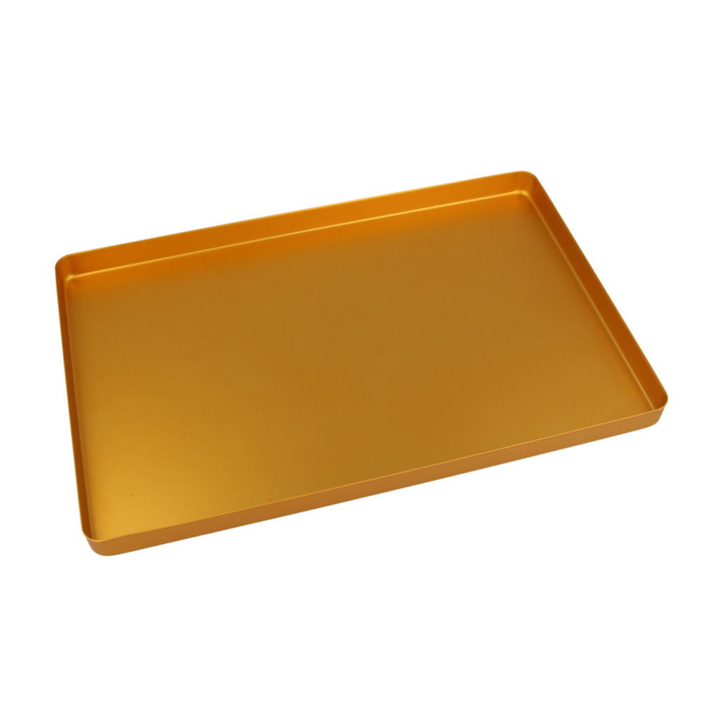 Norm-Tray Bund Aluminium uden huller 18 x 28 cm guld, stk.