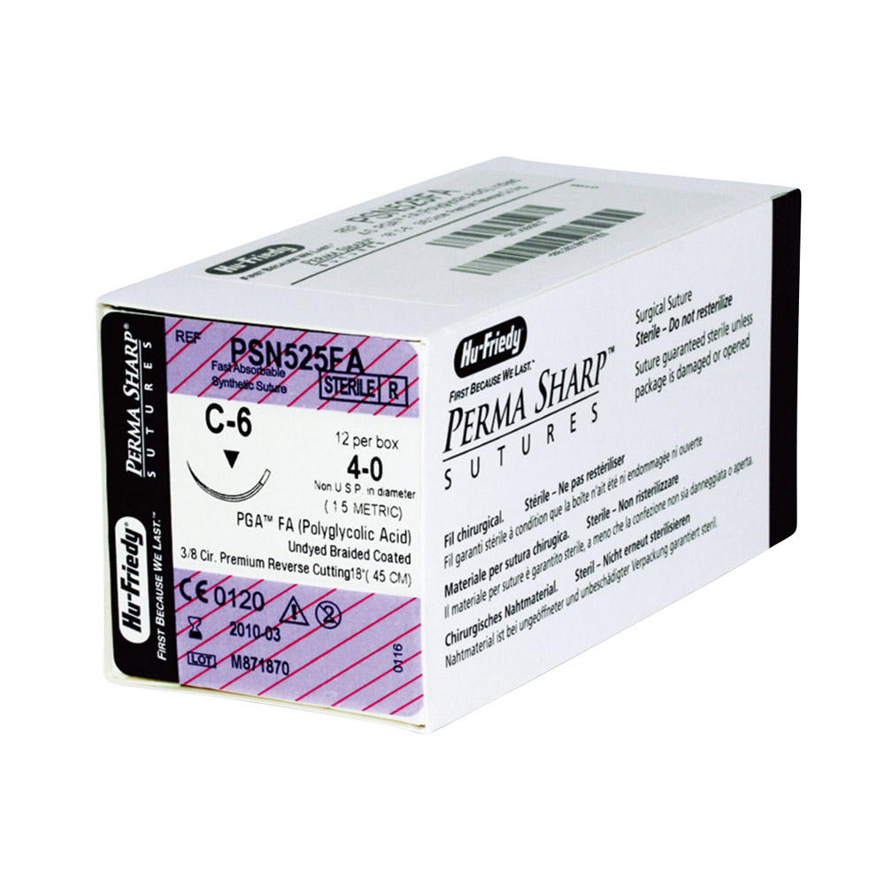 Suturmateriale PGA ufarvet PSN525FA, 12 stk.