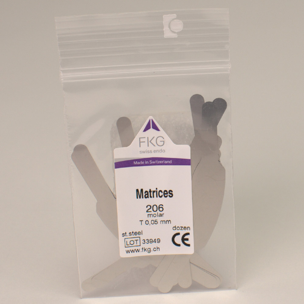 Matriser FKG 206T Stål 0,05, 12 stk.