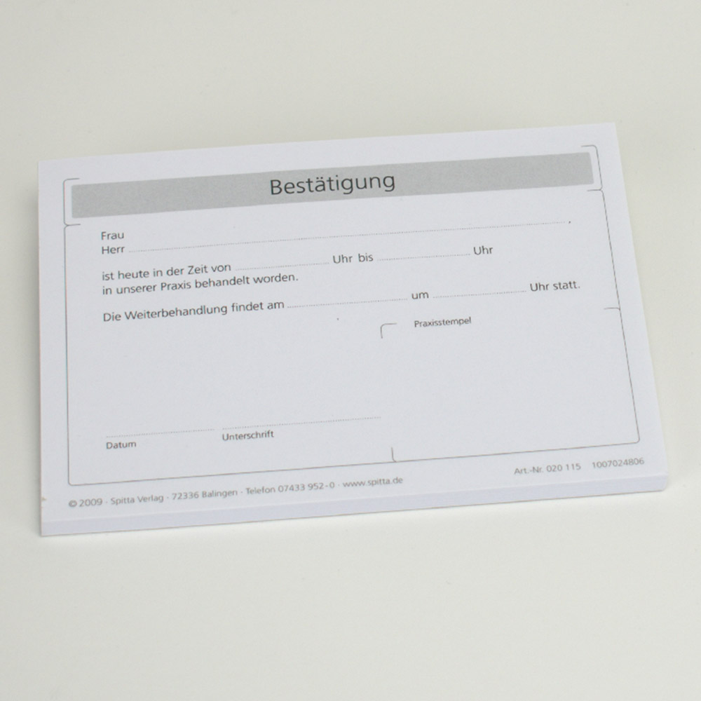 Bekræftelse A6, 100 stk.
