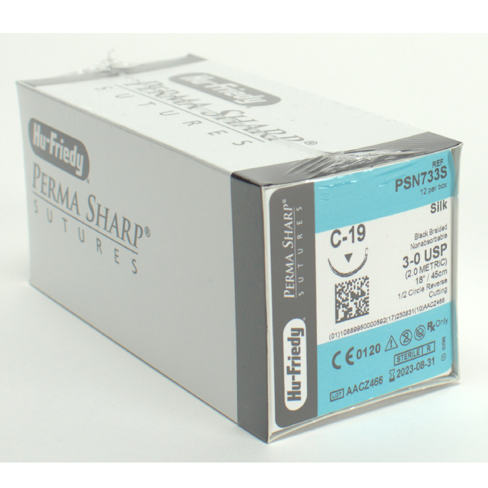 Suturmateriel Silke 3-0/C-19, 12 stk.