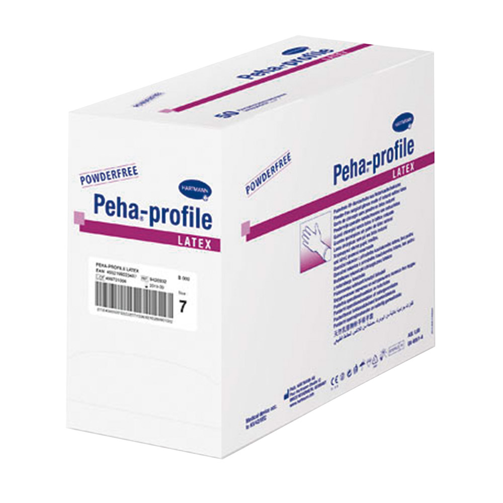 Peha-profile latex OP-handske str. 5,5, 50 par