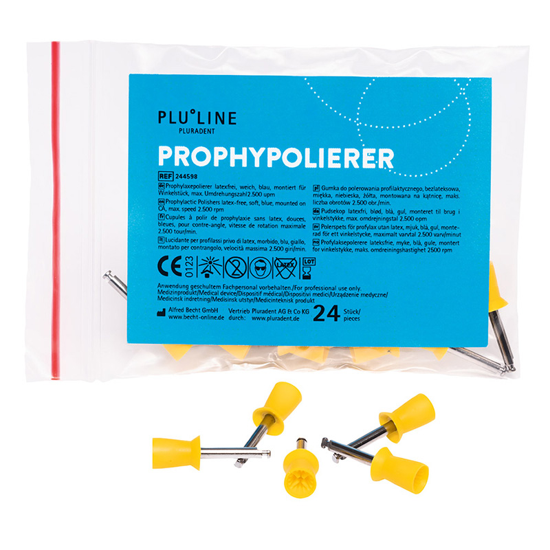PLULINE PROPHY POLERER hård gul, 24 stk.