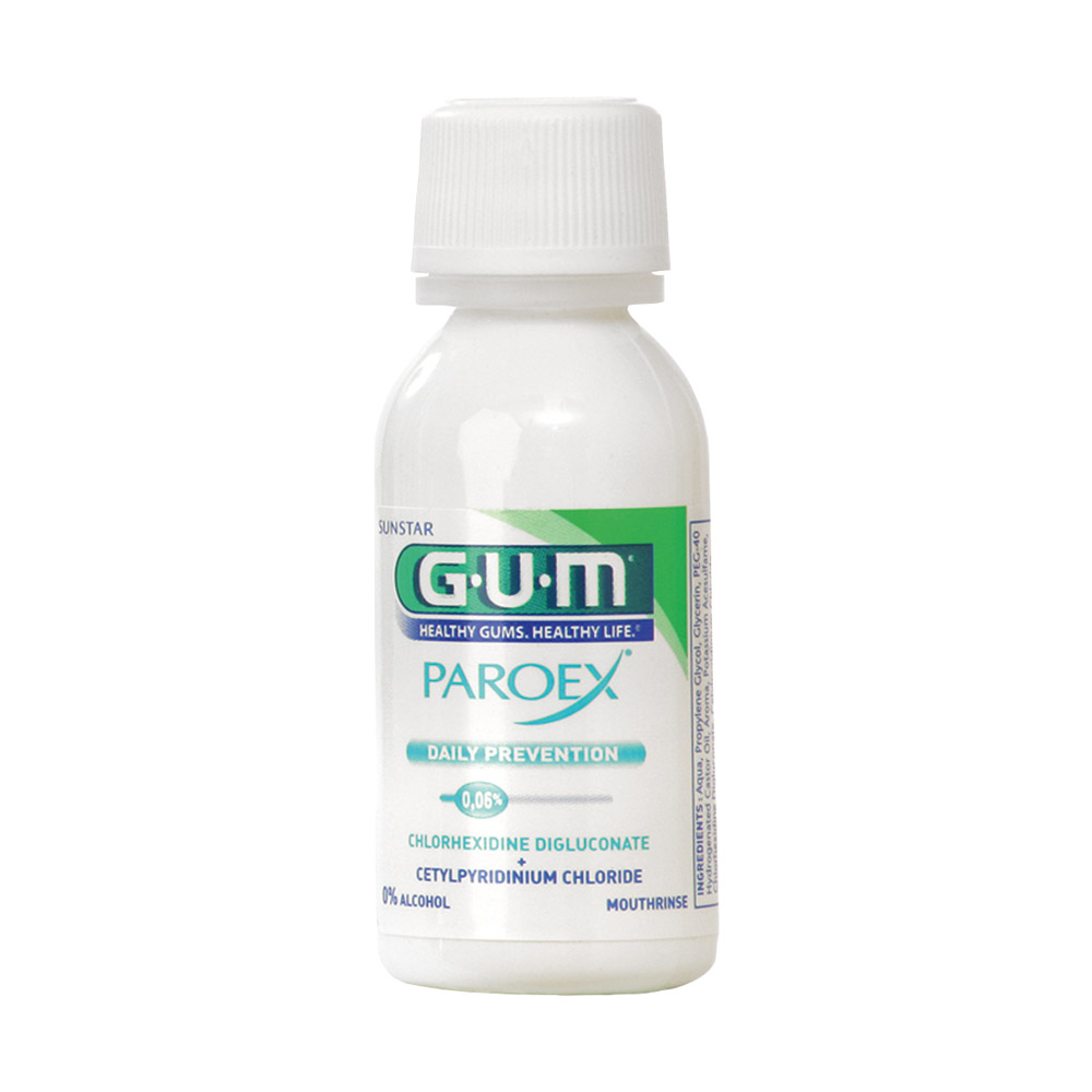 GUM Paroex mundskyllevæske 0,06 % uden alkohol, 30 ml flaske