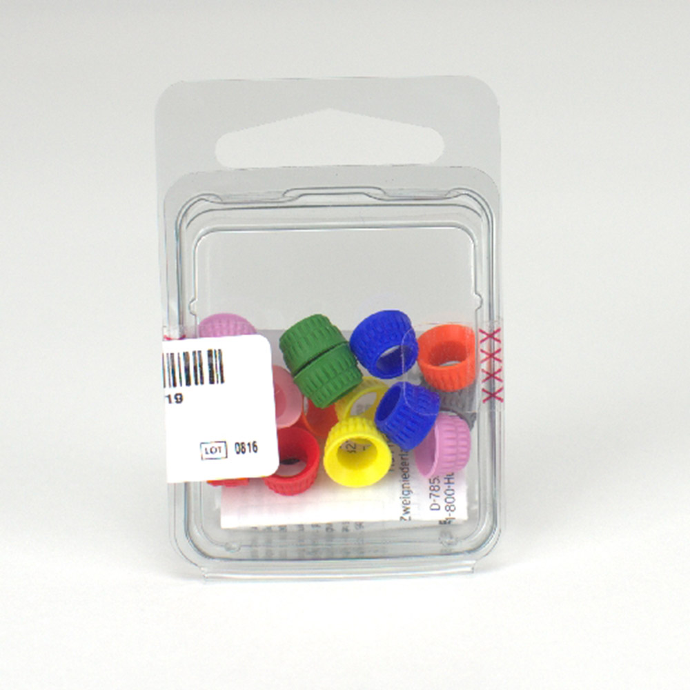 Farvede markeringsringe, assorteret, pakke