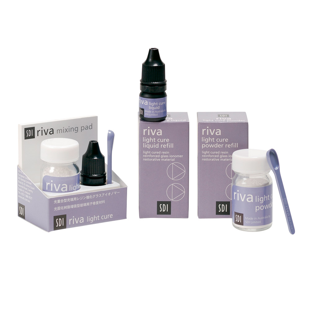 Riva light cure A3, pulver + væskesæt