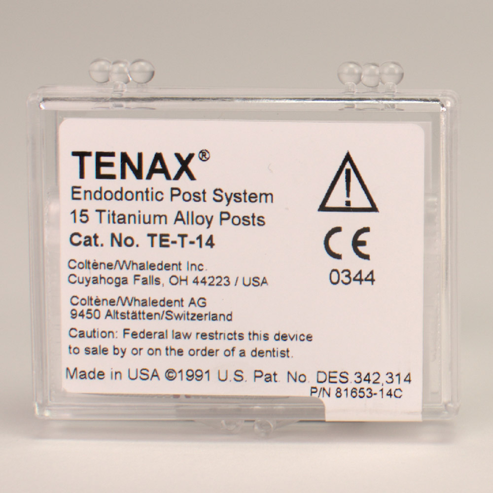 Tenax titanpinde 1,4 mm røde, 15 stk.