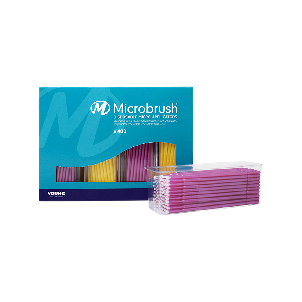 Microbrush plus fin pink/gul, 400 stk.