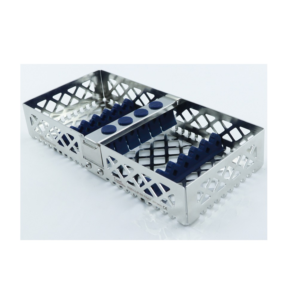 Steri-Wash-Tray Clip S6 til 6 instrumenter 190x90x34 mm blå, stk.