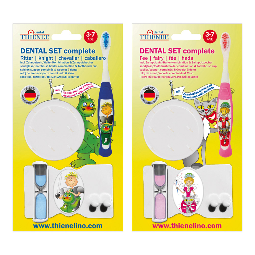 Dental-sæt komplet Junior 3-7 år Ritter blå, stk.
