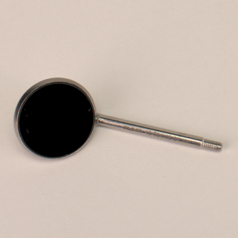 Mundspejl Rhodium Str.2 fladt 18 mm, stk.