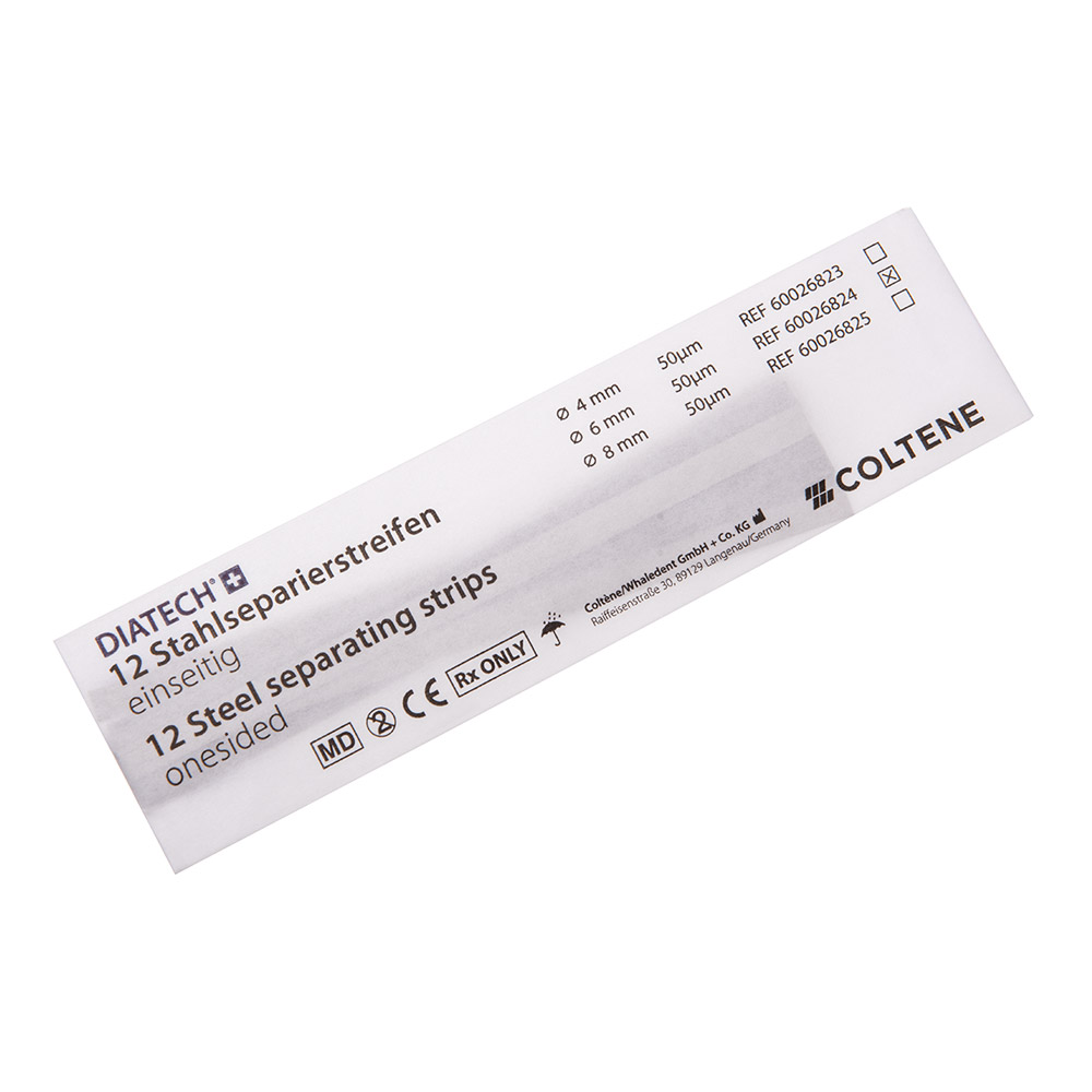 DIATECH stålstrimler medium ensidet 6 mm, 12 stk.
