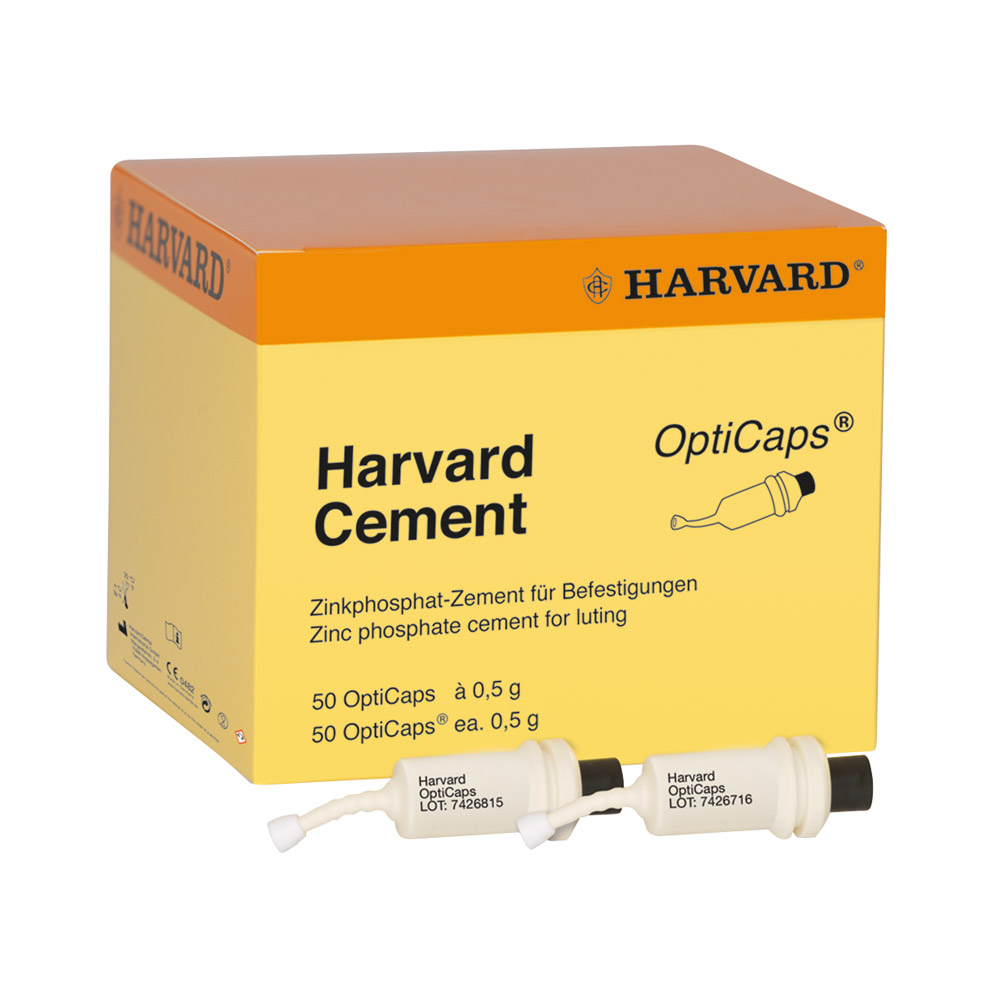 Harvard Cement hvidgul, 50 OptiCaps