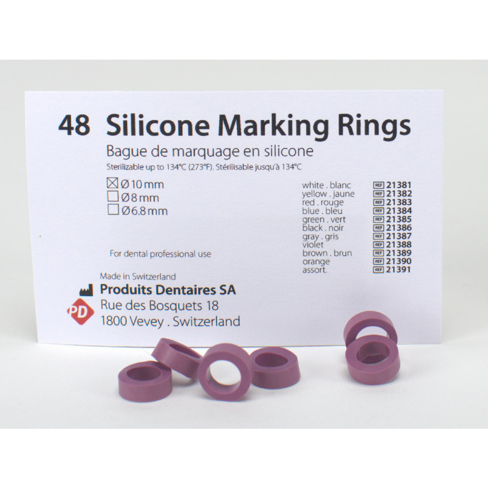 Silikonringe 10 mm lilla, 48 stk.