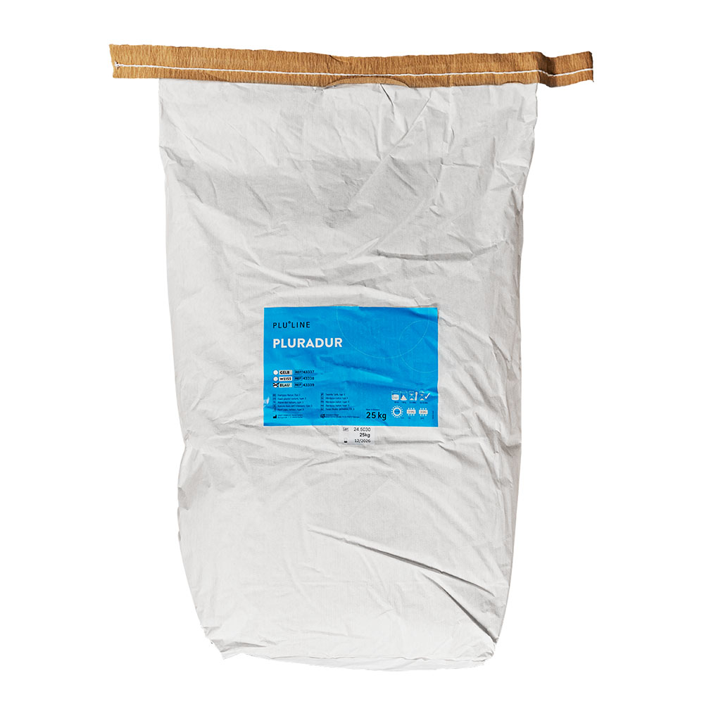 PLURADUR HÅRTGIPS blå, 25 kg sæk