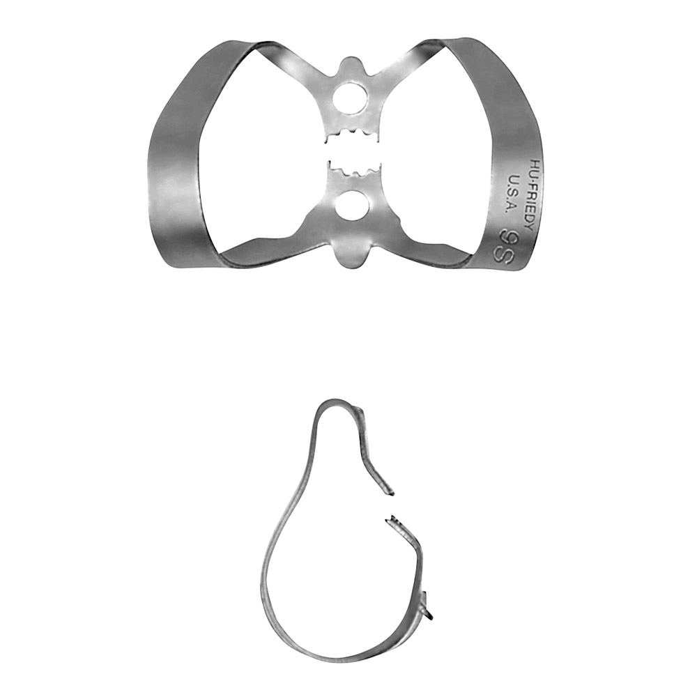 Kofferdam-klamme 9S anterior med vinge, stk.
