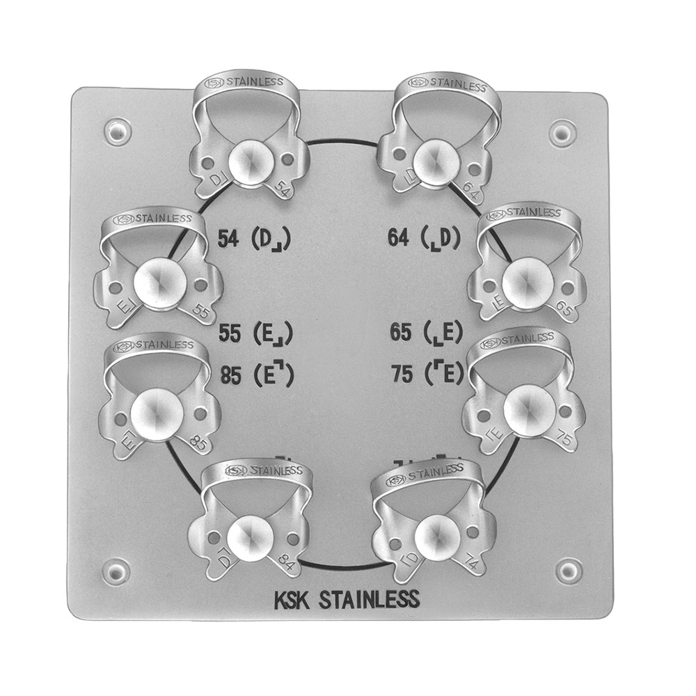 Fit kofferdam klemmebord med 8 klemmer, stk.