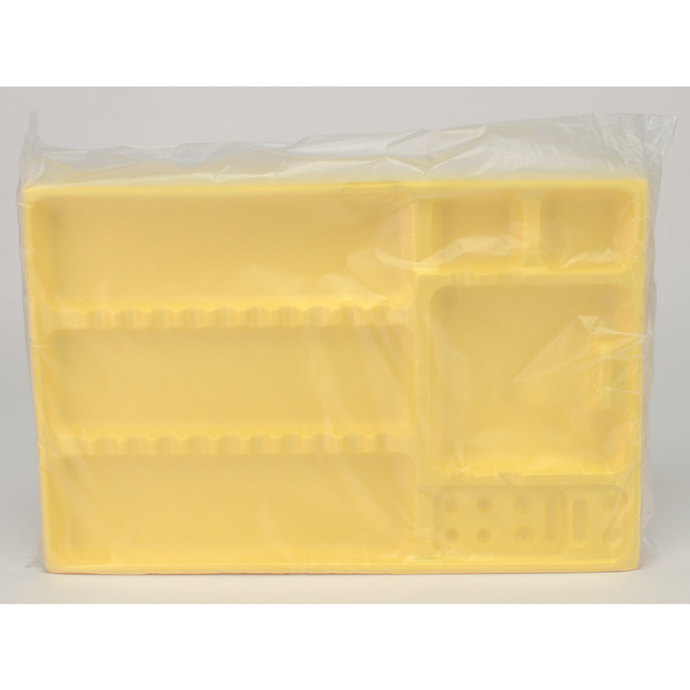 Engangs plastbakke gul 18 x 28 cm, 400 stk.