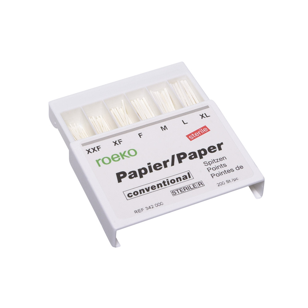 Hvide papirspidser, konventionelle, fine, 200 stk.