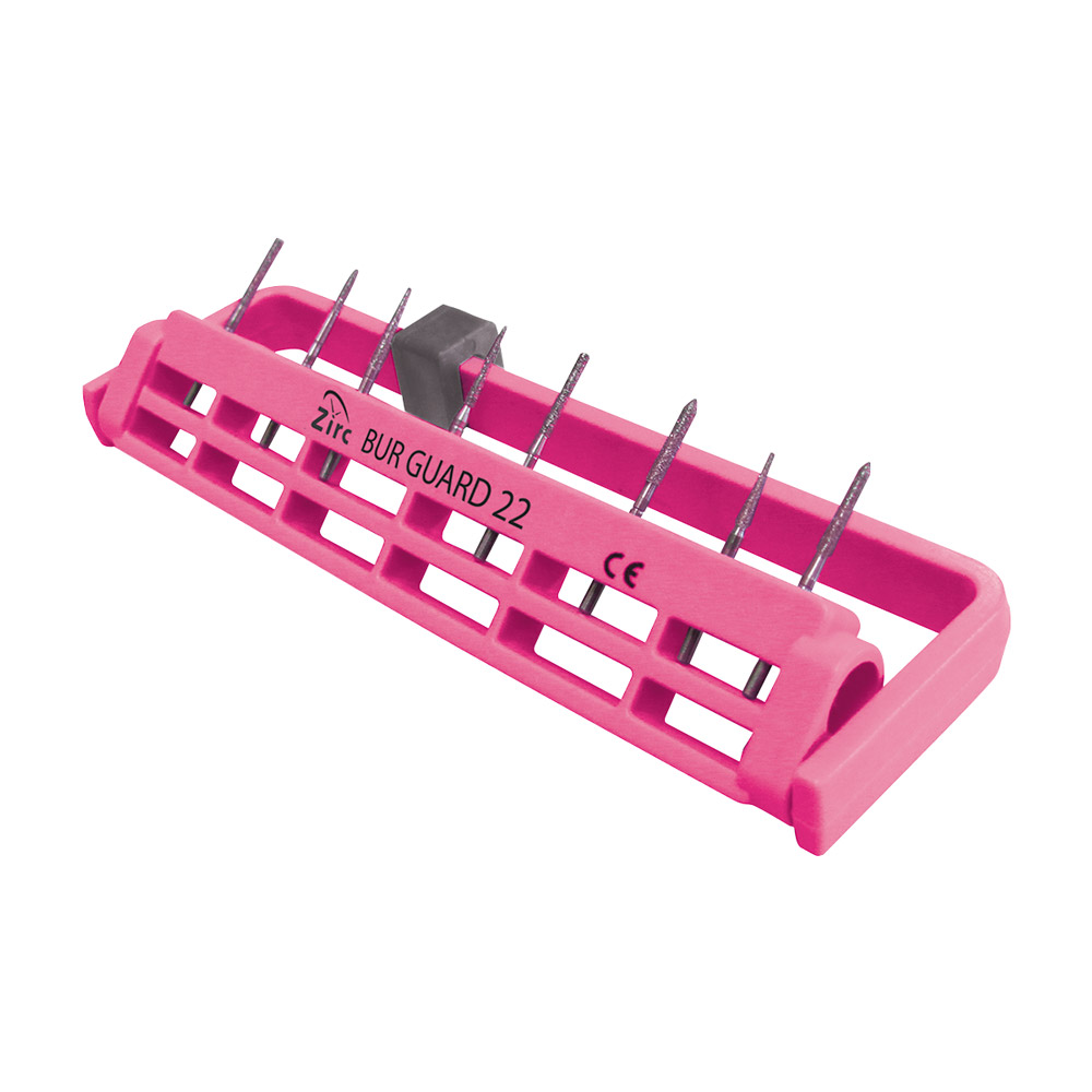 Steri Bur Guard stor 22-huls neonpink, stk.