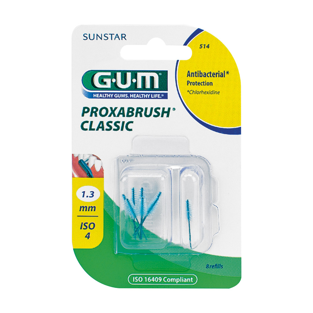 GUM Proxabrush Classic 1,3 mm gran, 8 stk.