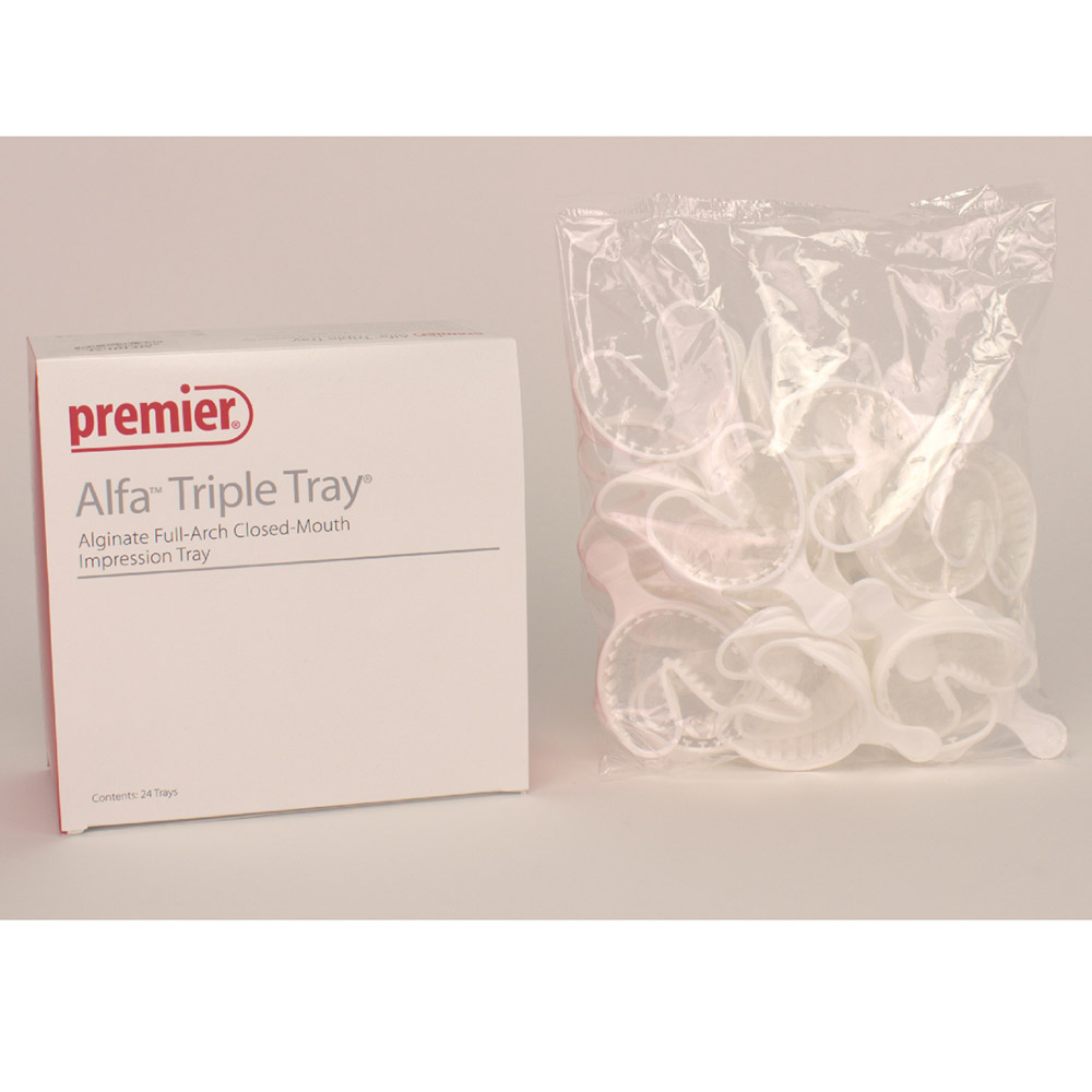 Alfa Triple Bakke Aftryksske hvid medium, 24 stk.