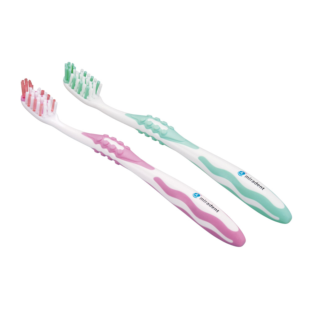 Carebrush tandbørste hvid/grøn, stk.
