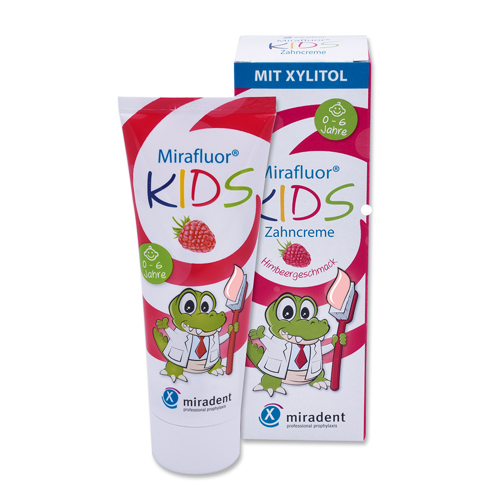 Mirafluor KIDS tandpasta, 75 ml tube