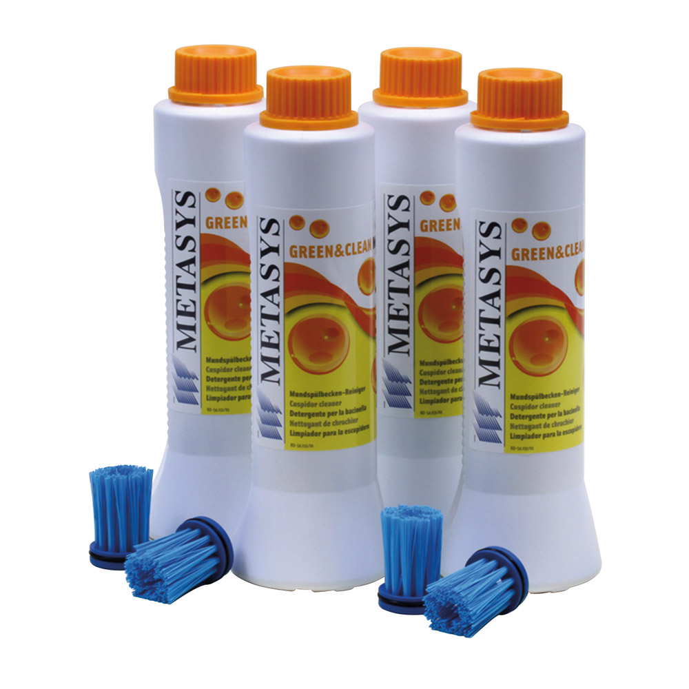 Green&Clean MB, 4 børster + 4 x 500 ml poser refillpakning